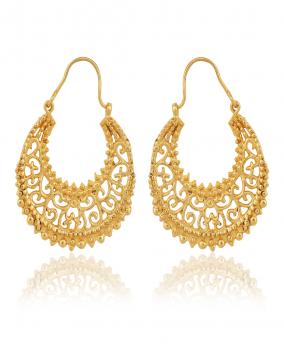 Handmade Nickel Free Gold Plated High Fashion Designer Ethnic Earring